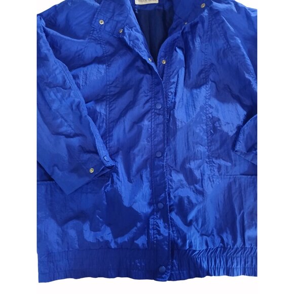 Vintage KRISTEN BLAKE Womens Blue Parachute Windbreaker Size M Jacket 80s Retro - Picture 13 of 15